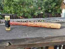 Stanley 57-593 4 oz Soft Face Mallet USA Vintage Dual Head Hammer Wood Handle