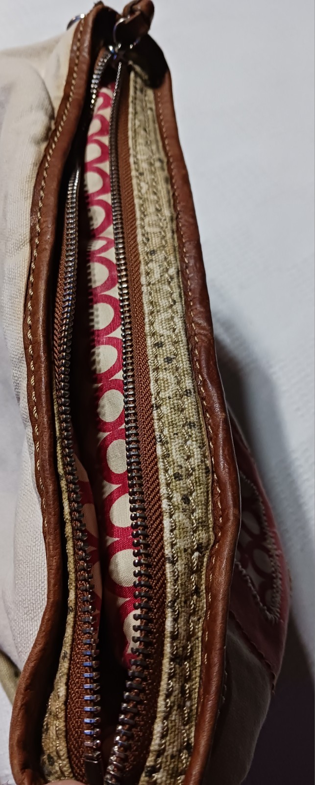 Fossil Patchwork Canvas Shoulder Bag Featuring A … - image 7