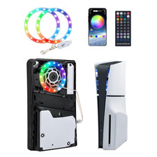 RGB LED Light Strip for PS5/PS5 Slim /PS5 PRO Console, IR Remote/App/Usb 3 Contr