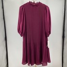 380. Nanette Lepore Women's Bali Pleated Chiffon Dress in Orchid Size 6