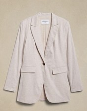 Banana Republic Classic Linen Single Button B...