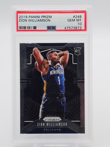 ZION WILLIAMSON 2019-20 PANINI PRIZM ROOKIE RC #248 PELICANS PSA 10 Q8094