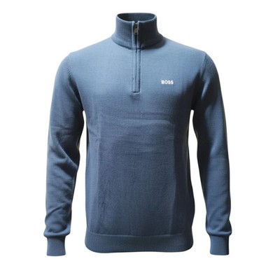 Branded Half Zip Mock Neck Men s Cotton Jumpers | Regular Fit Pullovers