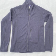 Ibex Women's Purple/Lavender Full Zip Jacket 100% Merino Wool Small, Made In USA