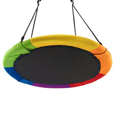 40 In. Multi-Color Flying Saucer Tree Web Swing Play Set Swing for Kids