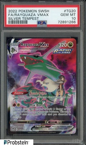 2022 Pokemon SWSH Silver Tempest #TG20 FA/Rayquaza VMAX PSA 10 GEM MINT