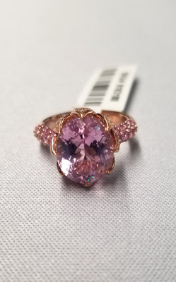 D'Joy Martha Rocha Kunzit und Multi Edelstein Lavendel Blüte Ring Gr. 6 925 SS