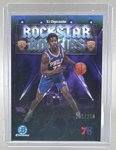 VJ Edgecombe 2025 Bowman #RR-3 Purple Refractor Chrome Rockstar Rookies RC /250