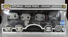 ZACK SYNDER'S JUSTICE LEAGUE METALLIC 4-Pack Funko Pop DC Shop Exclusive LE 500