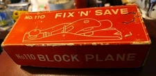 Vintage "Fix 'N' Save" No. 110 Block Plane Made In Japan in Original Box 