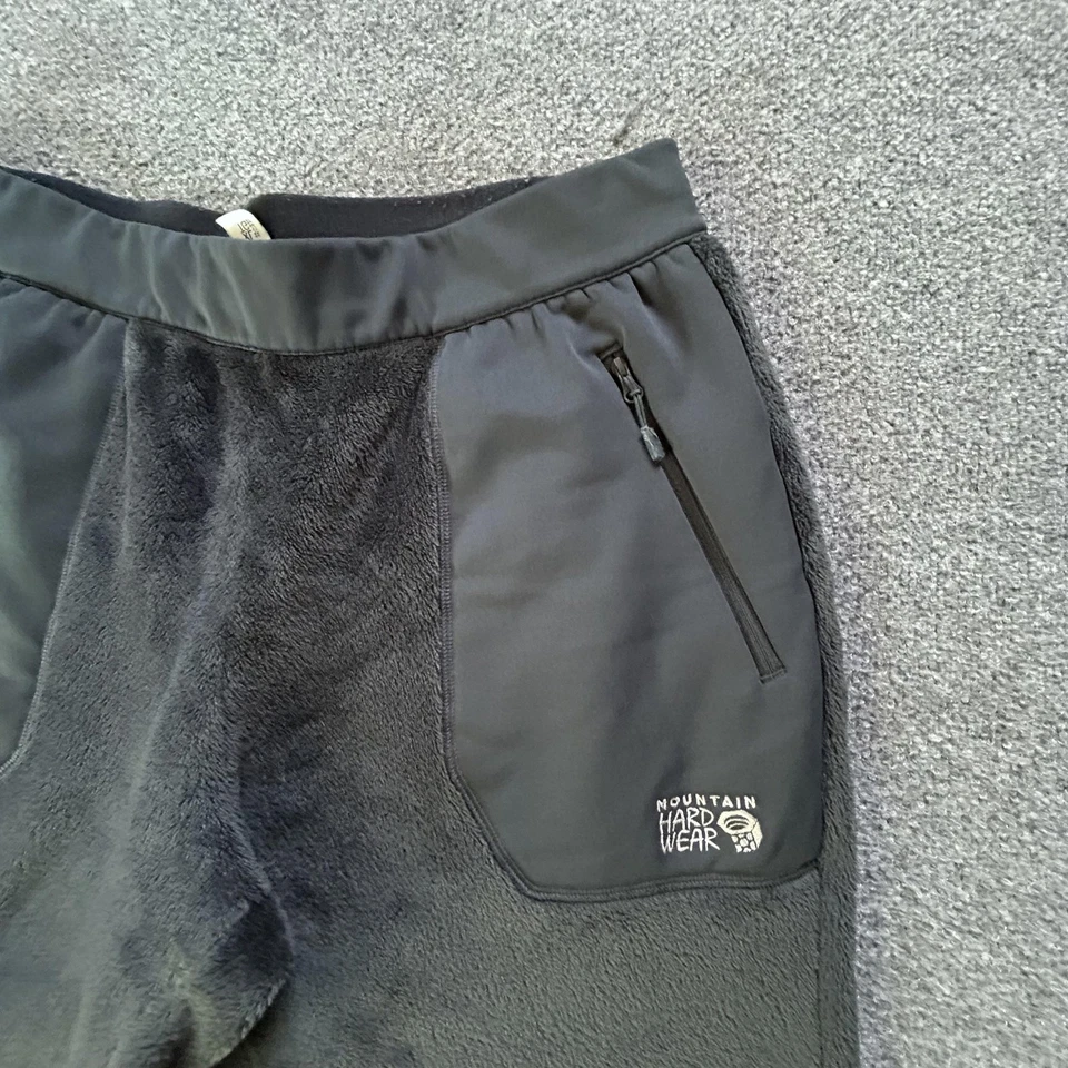 Calça Mountain Hardwear Feminina XL Preta Cinza Polartec Lã Joggers Bolsos com Zíper - Imagem 4 de 4
