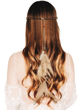 Feather Headband Hippie Headband for Women Hippie Accessories Indian Hair Access