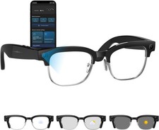 AI Smart Glasses with Camera, 8MP Anti-Shake Camera Glasses for Men Women, 1080P