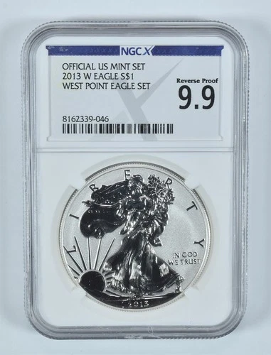 2013-W American Silver Eagle West Point Set Reverse Proof 9.9 NGC X NGCX *0108