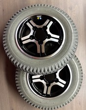 3.00-8 Flat Free 14 Drive Wheels for Quantum Q6 Edge 2 Edge 3 Tire N Rim Pair