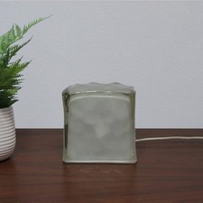 Vintage 90s IKEA Frosted Glass IVIKEN Ice Cube Retro/Novelty Table Lamp/Light