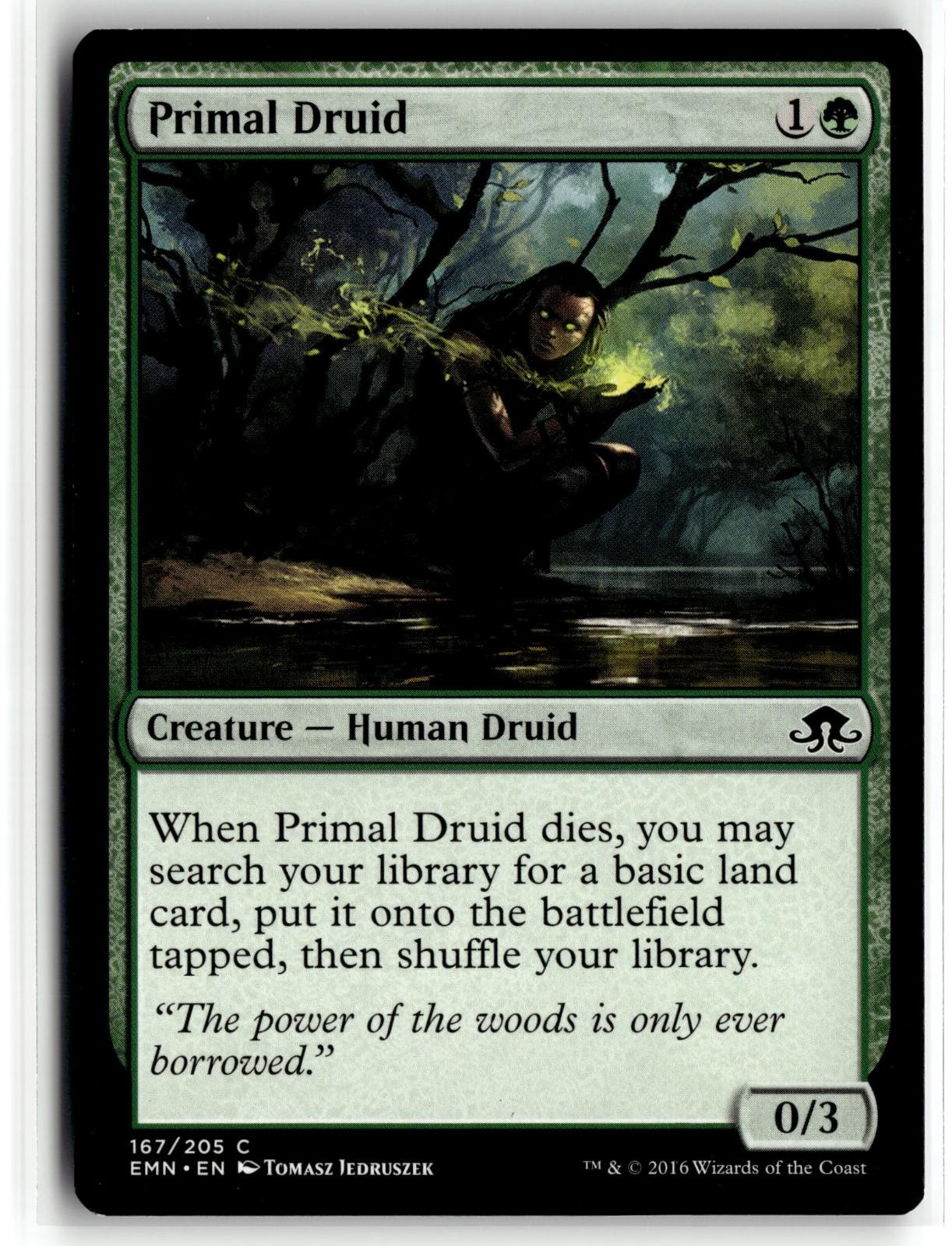 PRIMAL DRUID 167 COMMON ELDRITCH MOON MAGIC: THE GATHERING LIGHTLY PLAYED