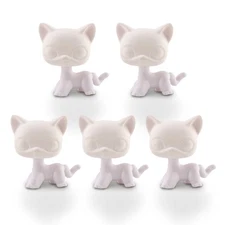 5pcs Toys LPS White Bases White Molds Design by Yourself Great Gift Love Toy