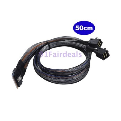 Mini SAS Slimline SAS 4.0 SFF-8654 8i 74pin to 2X SFF-8643 4i HD Cable Connector