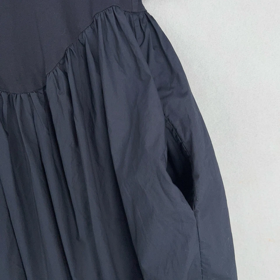 COS Dress Womens XS Maxi Pockets Minimalist Asymmetric Waist Pleated Volume - Image 4 of 4