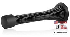 Spring Door Stops,3-1/8" Heavy Duty Door Stop - Flexible Spring 40 Pack Black