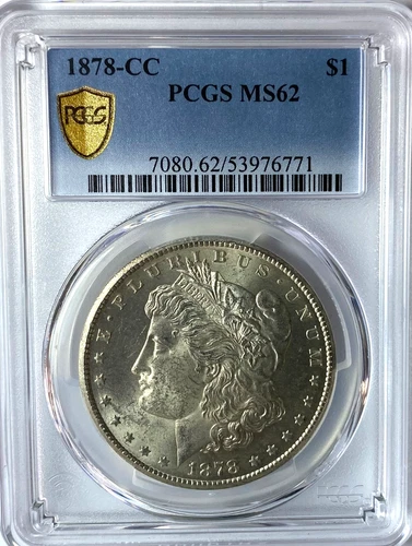 1878 CC $1 Morgan Silver One Dollar Carson City MS62 PCGS