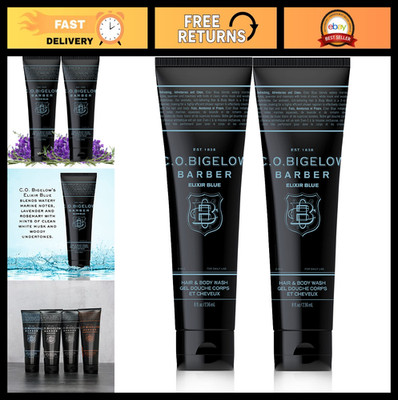 Men's 2-in-1 Hair & Body Wash - Moisturizing Watery Marine Shampoo, Pack of 2, 8