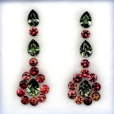  28pc Lot 3.60ct t.w Round & Pear Natural Multi-Color Sapphire - Unheated Gems