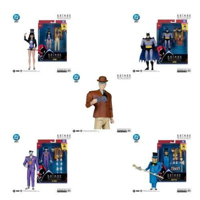 DC The Animated Series BATMAN Joker Mad Hatter Zatanna + CLOCK KING Mcfarlane