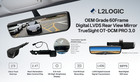 L2Logic Hyundai OEM-Level 60FPS 2-Channel DVR Digital Rearview Mirror