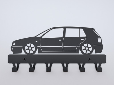 Golf MK3 Rabbit GTI Hot Hatchback Car Wall Key Holder Rack Xmas Father Gift