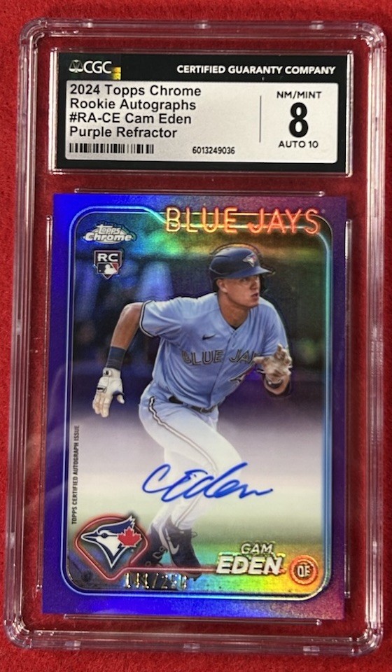 2024 Topps Chrome - Rookie Autographs Cam Eden #RA-CE Purple