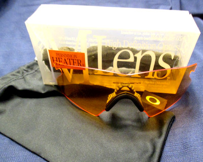 OAKLEY M FRAME HEATER PERSIMMON LENS MINT IN BOX 1990 W GREY NOSE PC PRO MF BAG