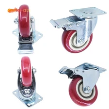 Caster Wheels 4" Locking Casters With Brake Swivel Plate Castors 4 Pieces