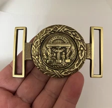 Georgia Two Piece Plate 1855-1865 Solid Brass Reproduction