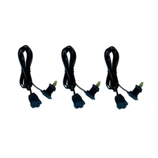 6 FT Black Extension Cord, Pack of 3 Pieces and US Style 2-pin Plug in, AC 12...