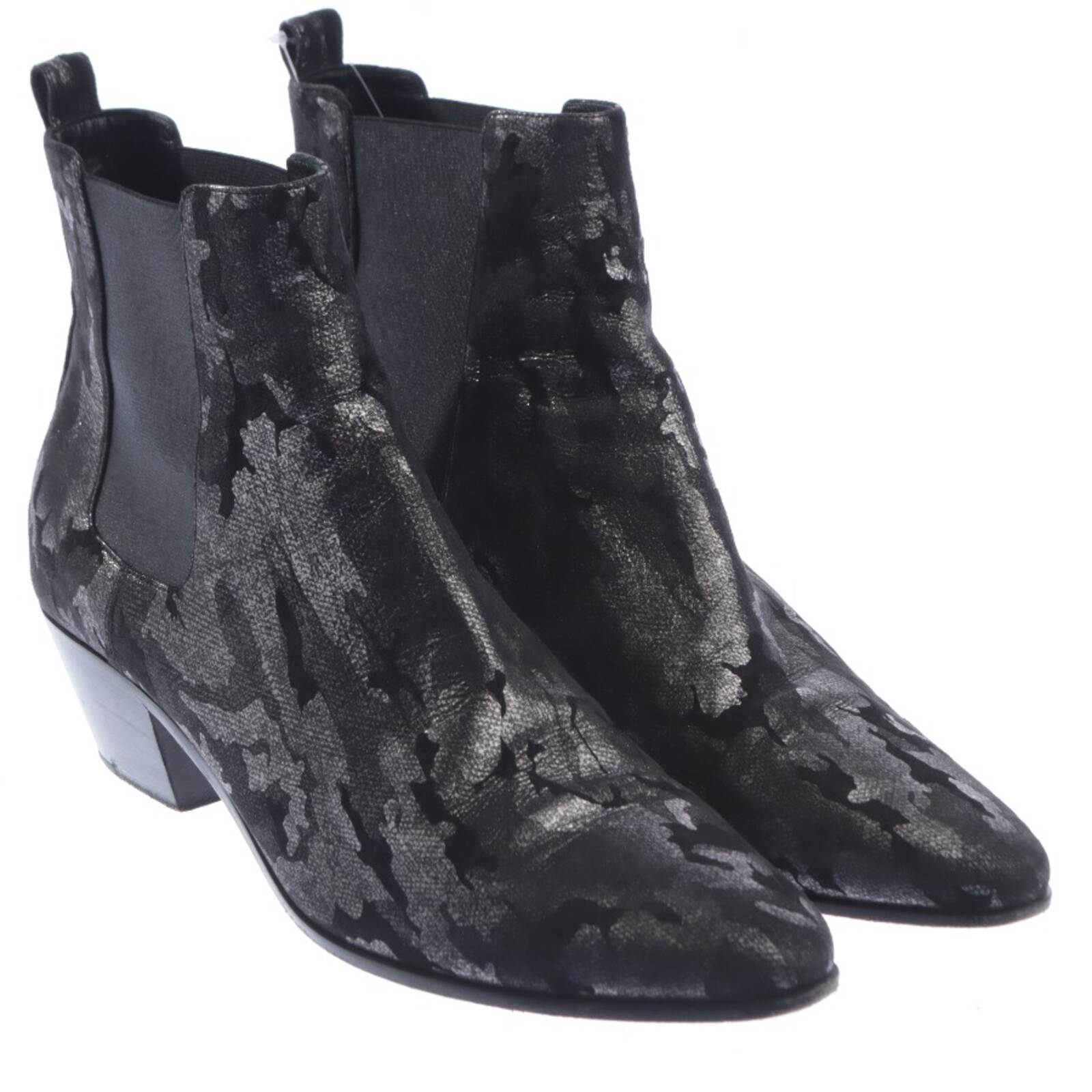 Stivaletti Saint Laurent nero metallizzato 39 5 euro