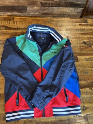 Tommy Hilfiger Men's Colorblock Adaptive Full Zip Jacket Size