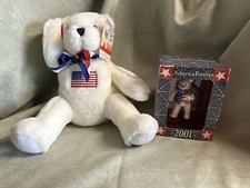 American Greetings Liberty Bear Proud of the USA America Forever 2001 Bundle EUC