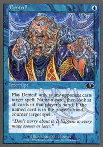 Denied! ~ Near Mint Unglued MTG Magic UltimateMTG Blue Card