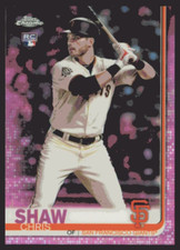 2019 Topps Chrome Pink Refractors #173 Chris Shaw RC San Francisco Giants