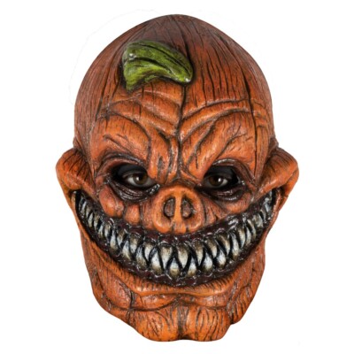 Ghoulish Productions Pumpkin Latex Face Mask Horror Halloween Cosplay
