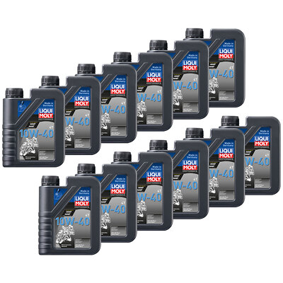 LIQUI MOLY Motoröl mineralisch 10W40 12x 1 Liter für Adly/Herchee Arctic Cat SYM