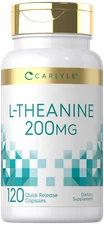 L-Theanine 200mg Supplement | 120 Capsules | Non-GMO, Gluten Free | By Carlyle