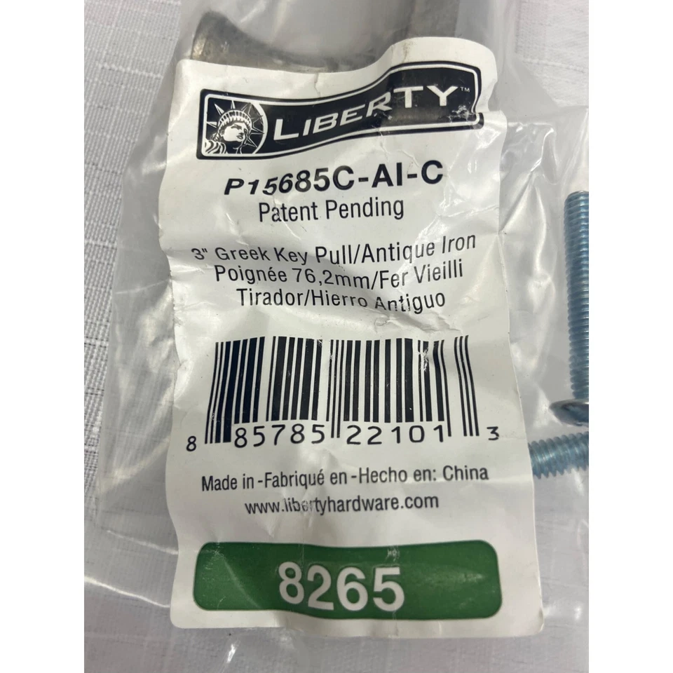 Juego de 4 manijas de nicke rectangulares rectangulares con cajón de tirador vintage Foto 2 de 4