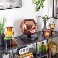 Nacht Tisch Lampe Wohn Schlaf Zimmer Beleuchtung Glas Kupferfarben Lese Leuchte