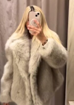 ZARA FAUX FUR JACKET ZW COLLECTION TAUPE GREY FW24/25 SIZES ZARA FAUX FUR JACKET ZW COLLECTION TAUPE GREY FW24/25 SIZES