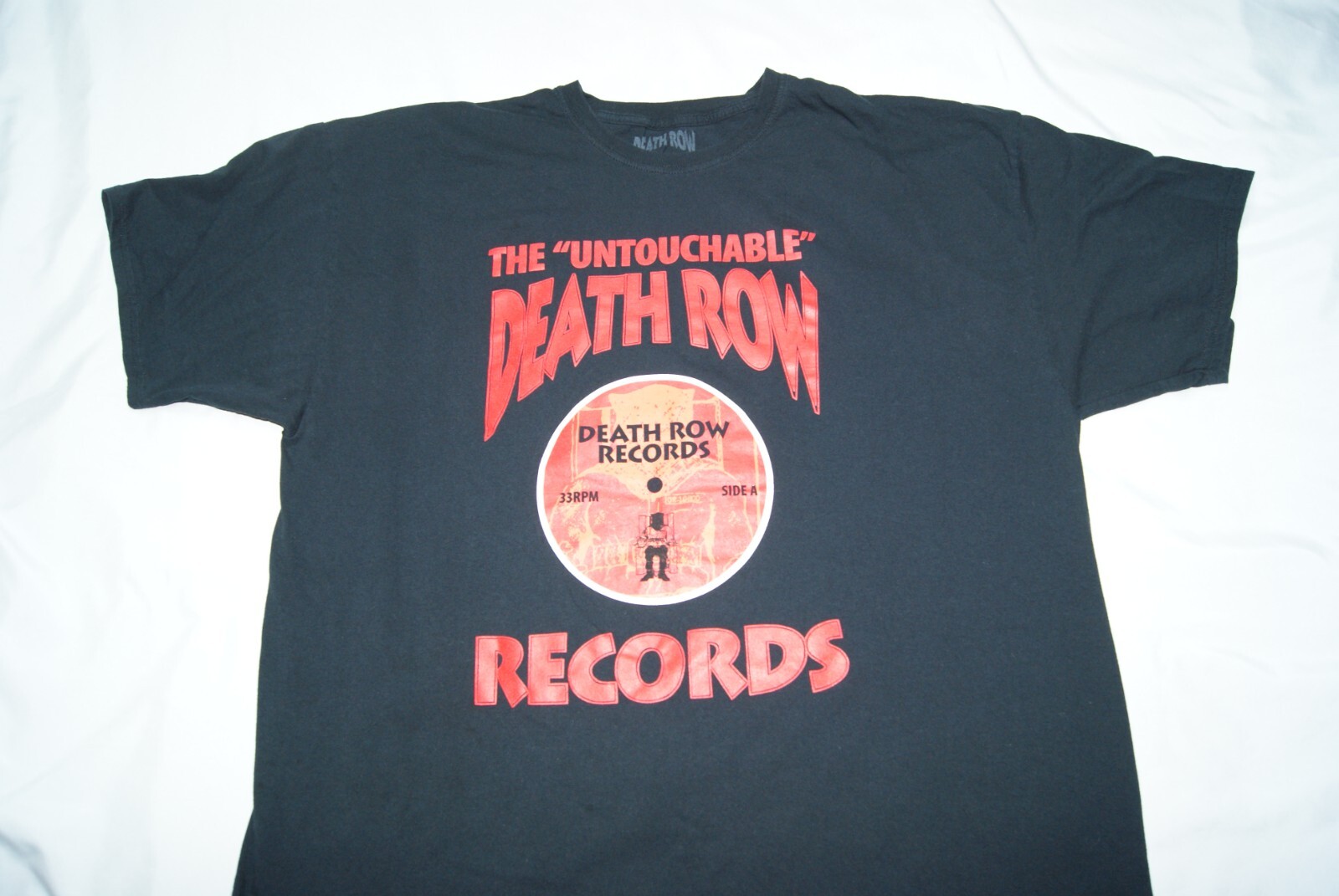 FILA death row records sedia elettrica t shirt uomo 2XL nero con grafica rossa