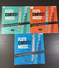 Flute Contest Music Vol I, II, III Charles DeLaney Vinyl Lot