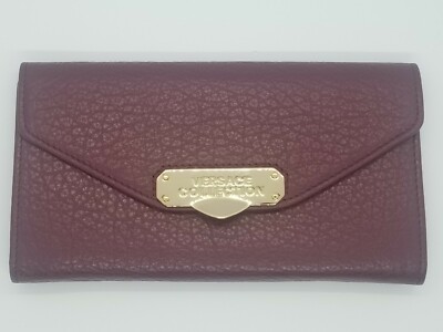 Versace Collection LPDS301 Women s Burgundy Leather Wallet